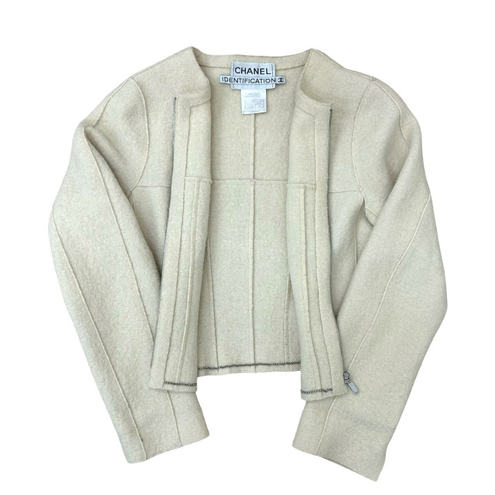 collarless jacket chanel