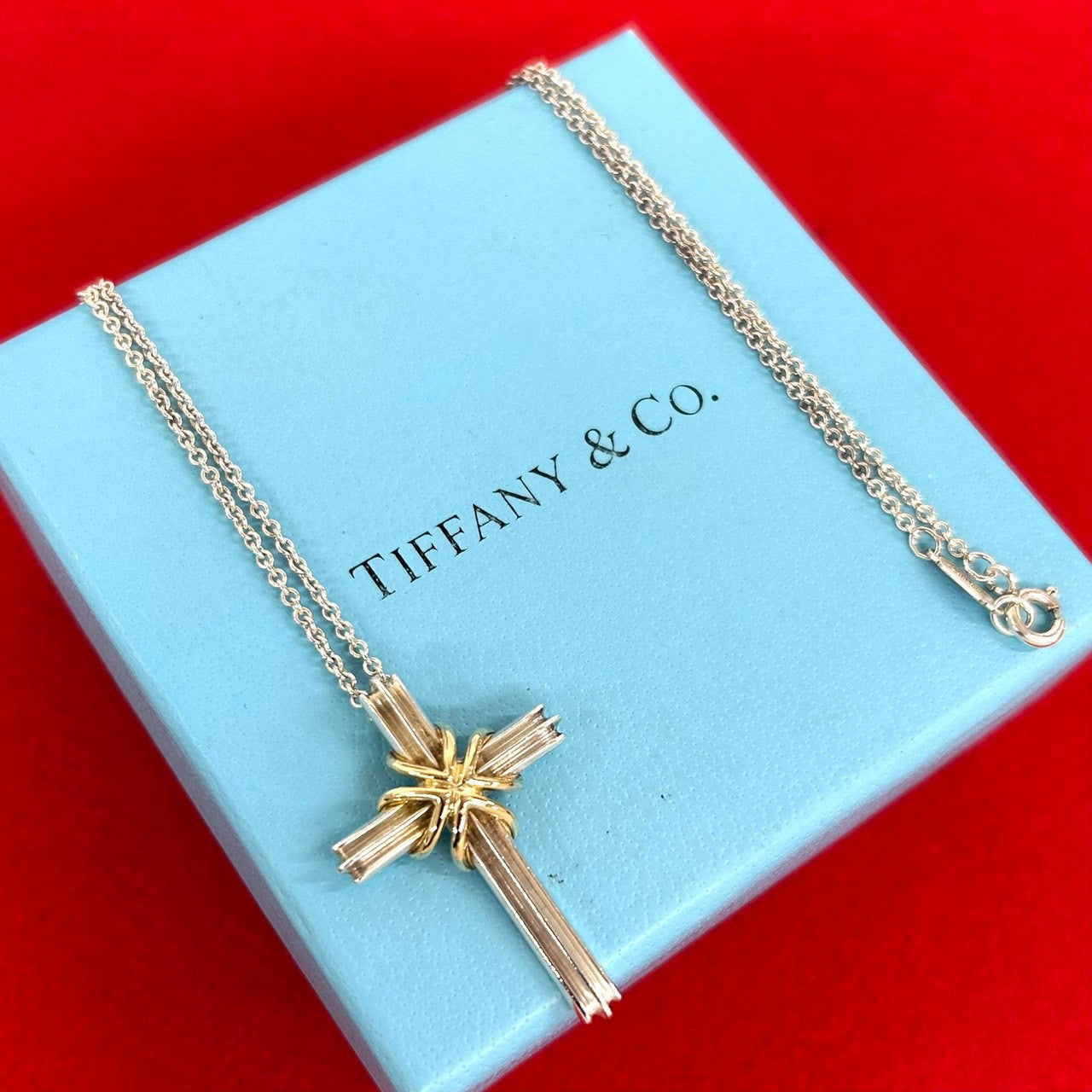 TIFFANY&Co. ティファニー (Vintage) シグネチャー クロス ネックレス