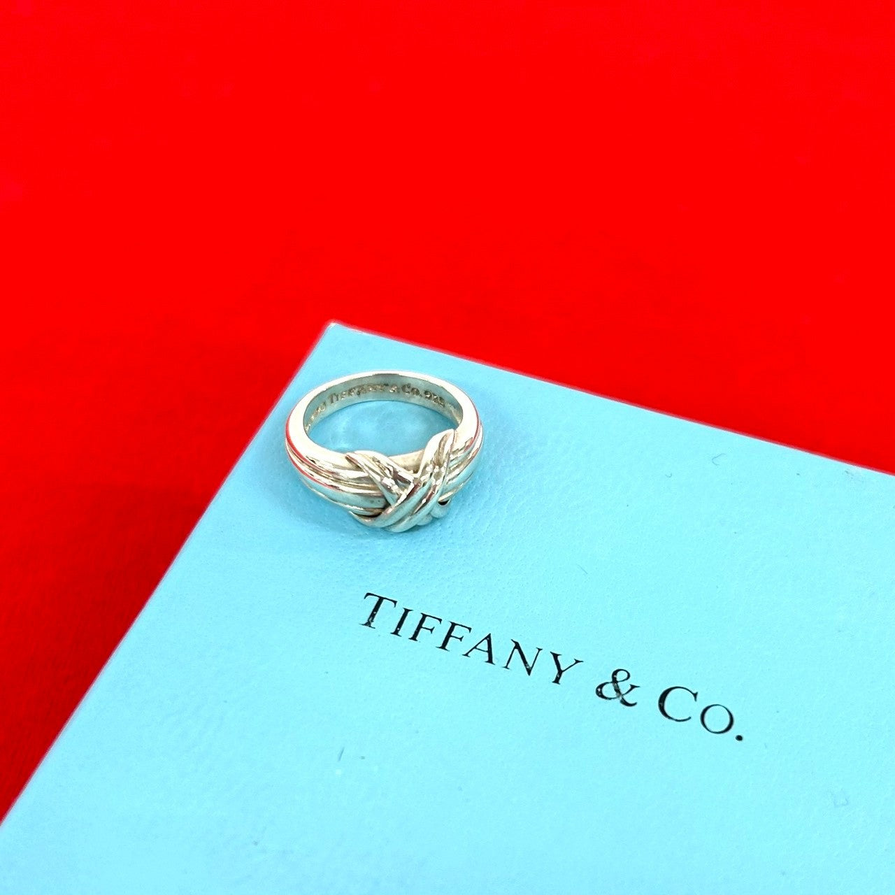Tiffany & Co. シルバーリング ポーチ付き TIFFANY&Co. ティファニー (Vintage) シグネチャー リング 指輪 – Trip