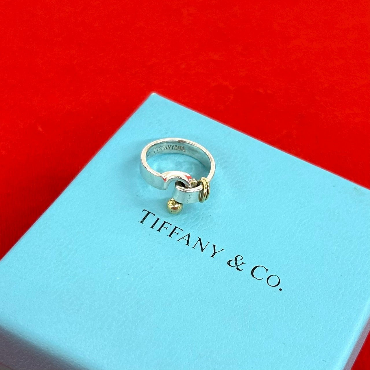 TIFFANY&Co. ティファニー (Vintage) フック＆アイ リング 925 K18