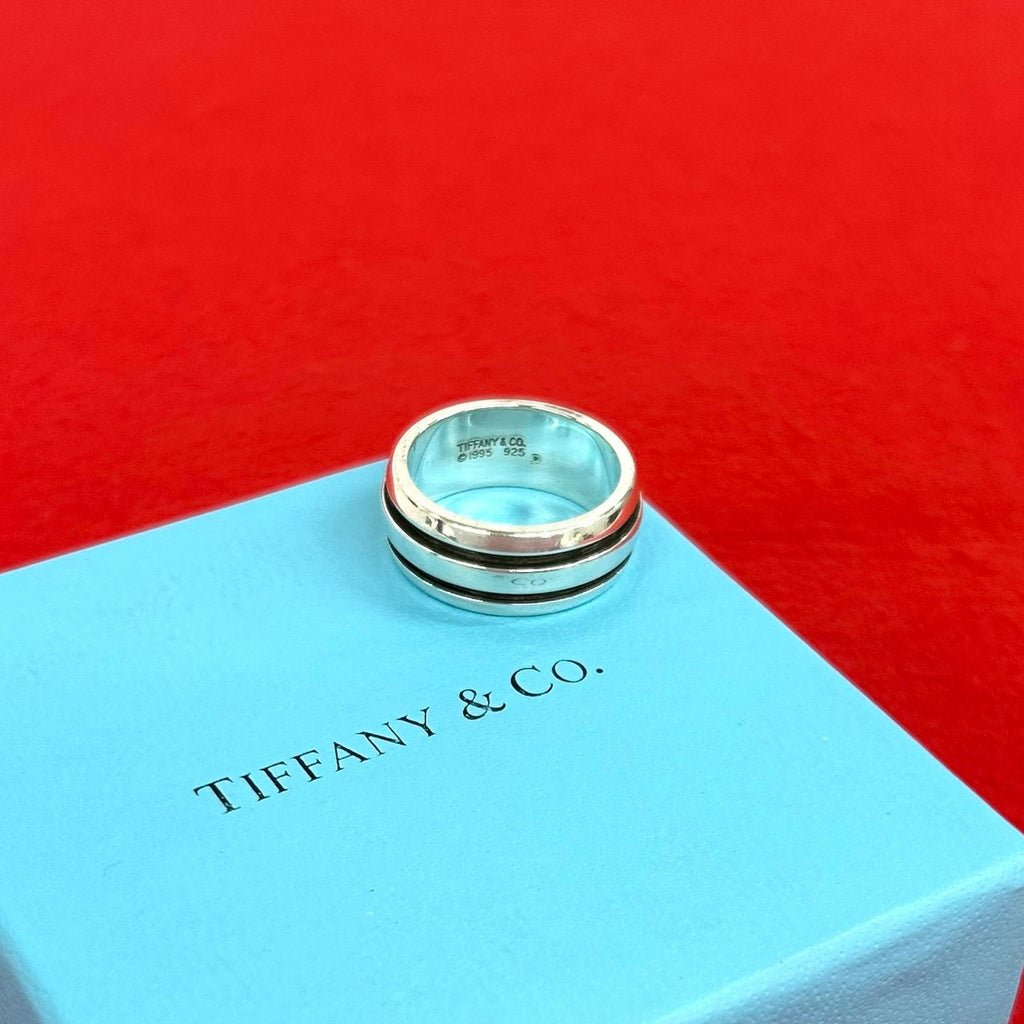 Tiffany ティファニーグルーブドダブルラインリング　20号 Tiffany ティファニーグルーブドダブルラインリング 20号 Old Tiffany