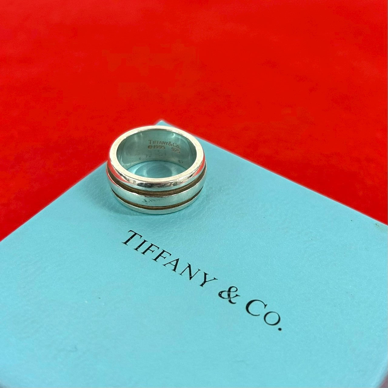 TIFFANY&Co. ティファニー (Vintage) グルーヴド ダブルライン リング