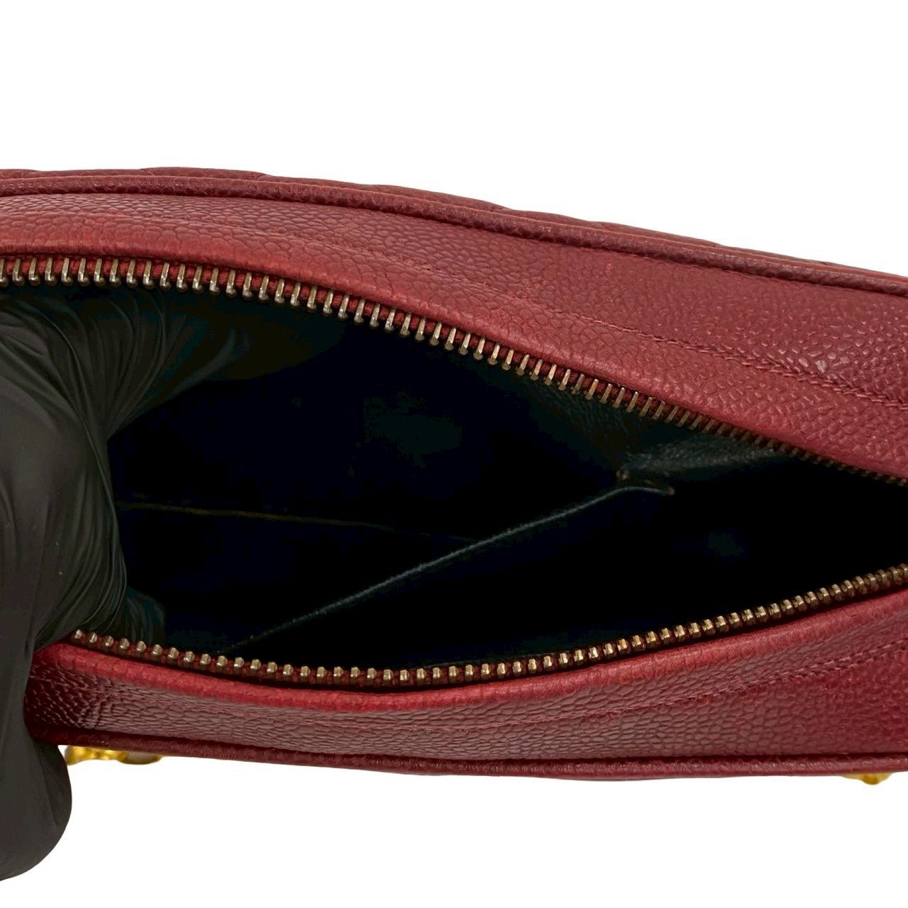 CHANEL ワインレッド スエード ショルダーバッグ CHANEL ワインレッド スエード ショルダーバッグ