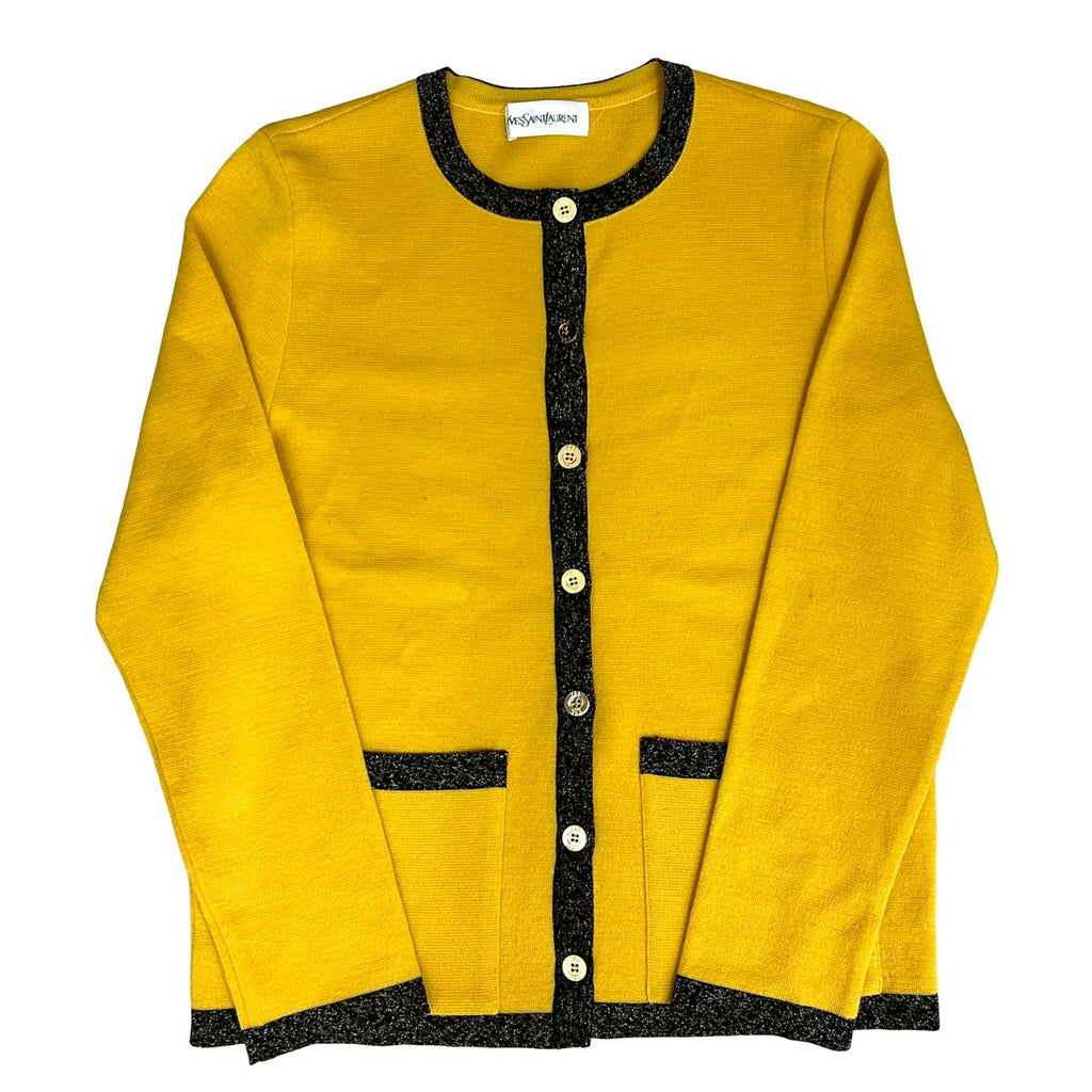 イヴ・サンローラン　カーディガン　ヴィンテージ　YSL ロゴボタン イヴ・サンローラン カーディガン ヴィンテージ YSL ロゴボタン
