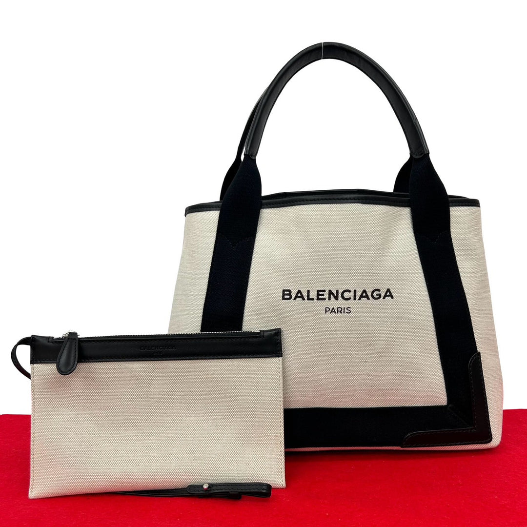 ハンドバッグ バレンシアガ ネイビーカバス S