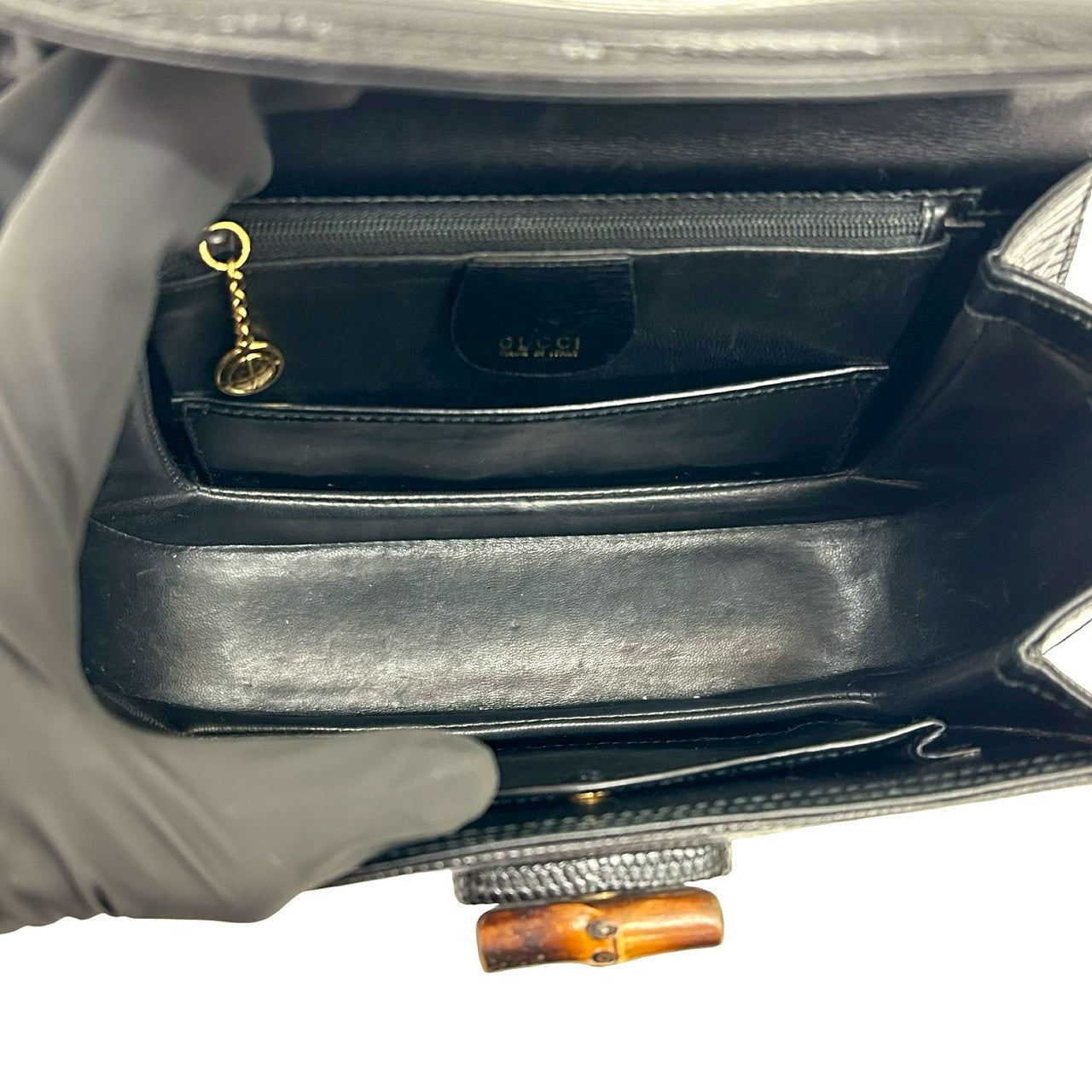 GUCCI グッチ (Vintage) リザード バンブー 2way ハンドバッグ – Trip