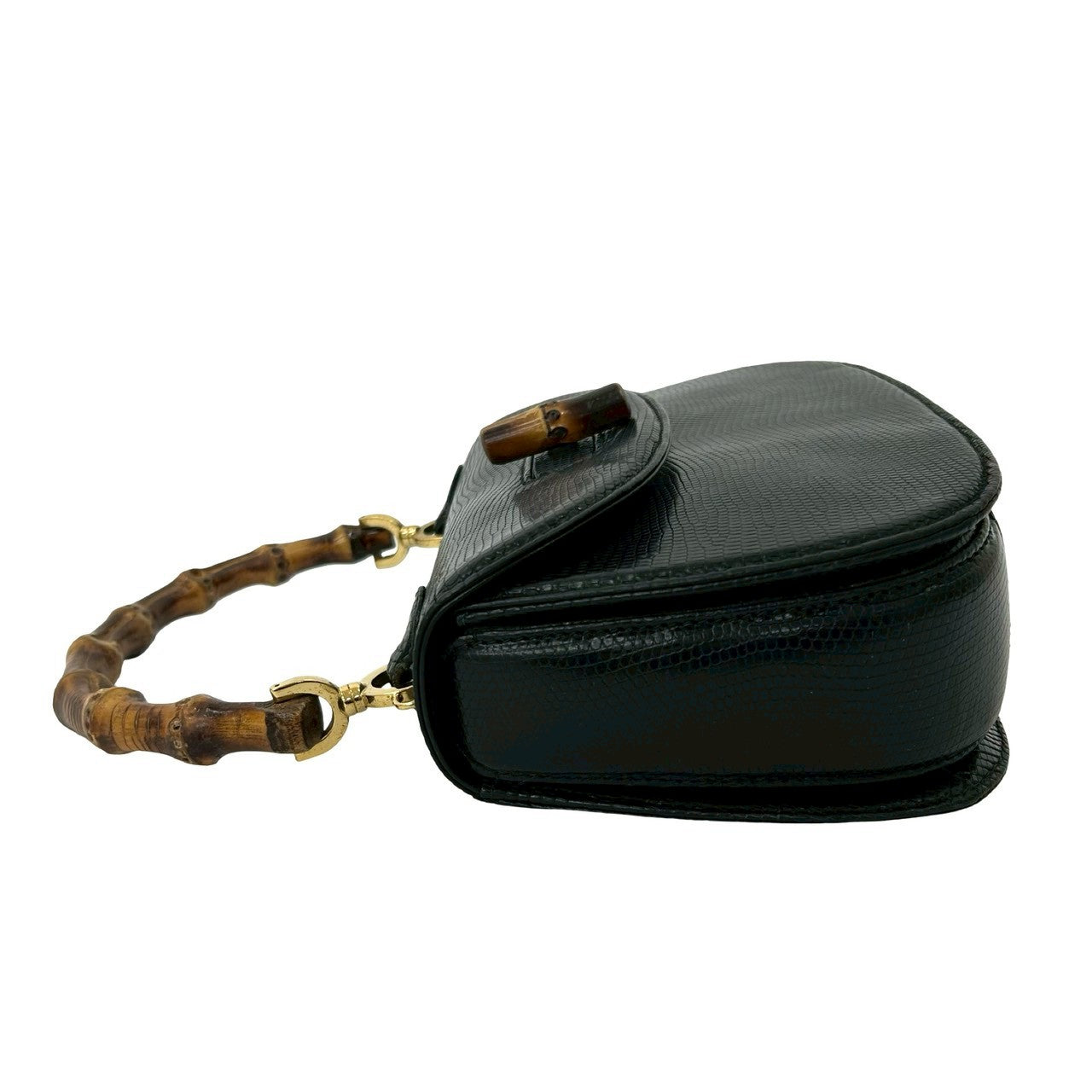GUCCI グッチ (Vintage) リザード バンブー 2way ハンドバッグ – Trip