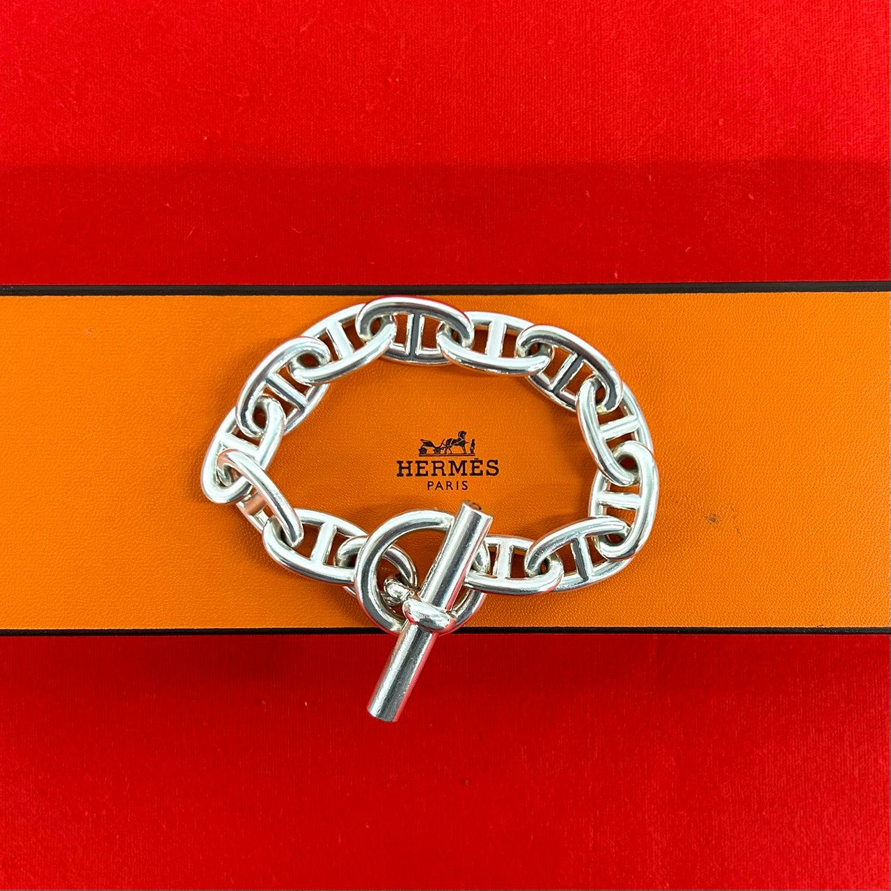 HERMES エルメス シェーヌダンクル TGM 12コマ ブレスレット – Trip