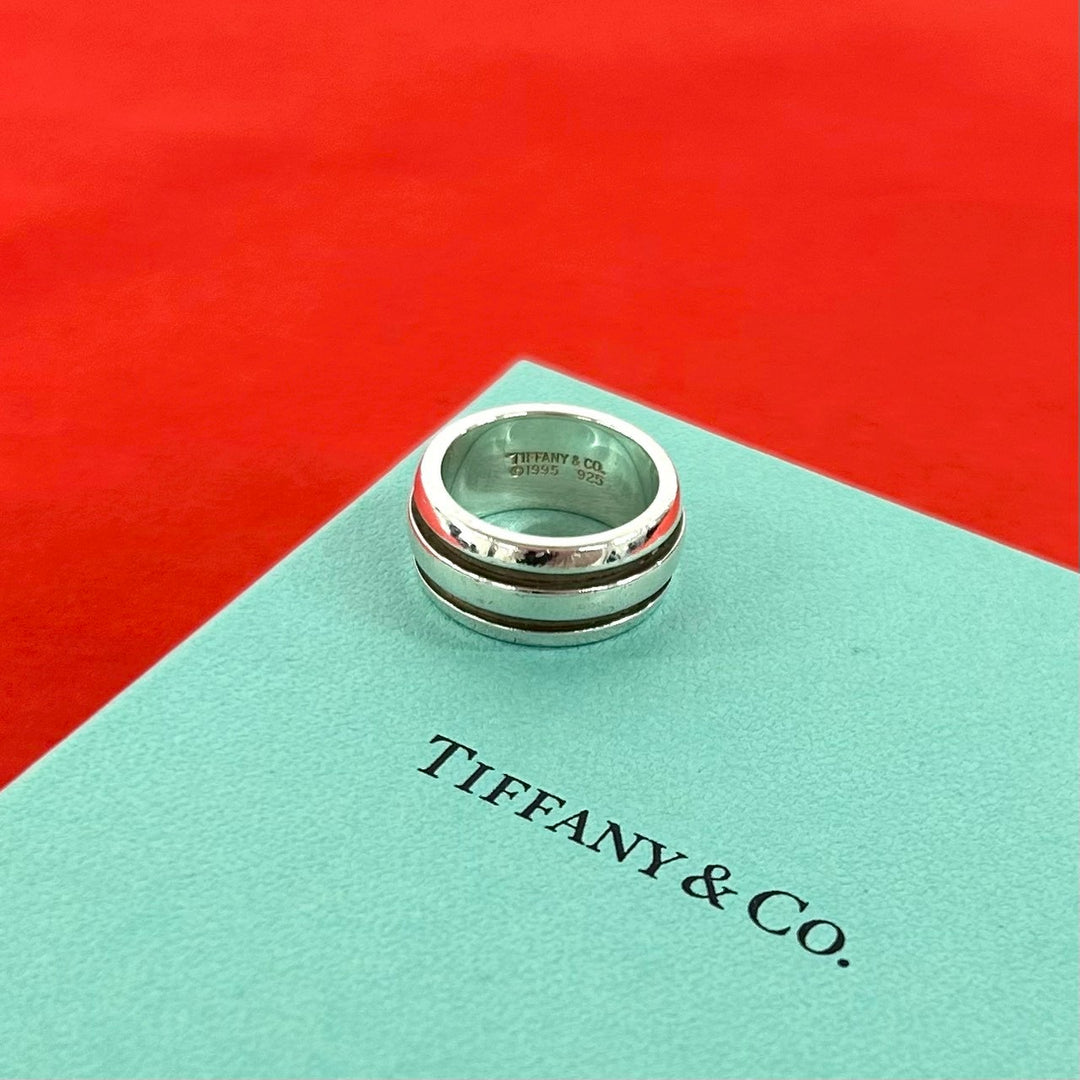 Rings Tiffany Grooved Double Line Ring