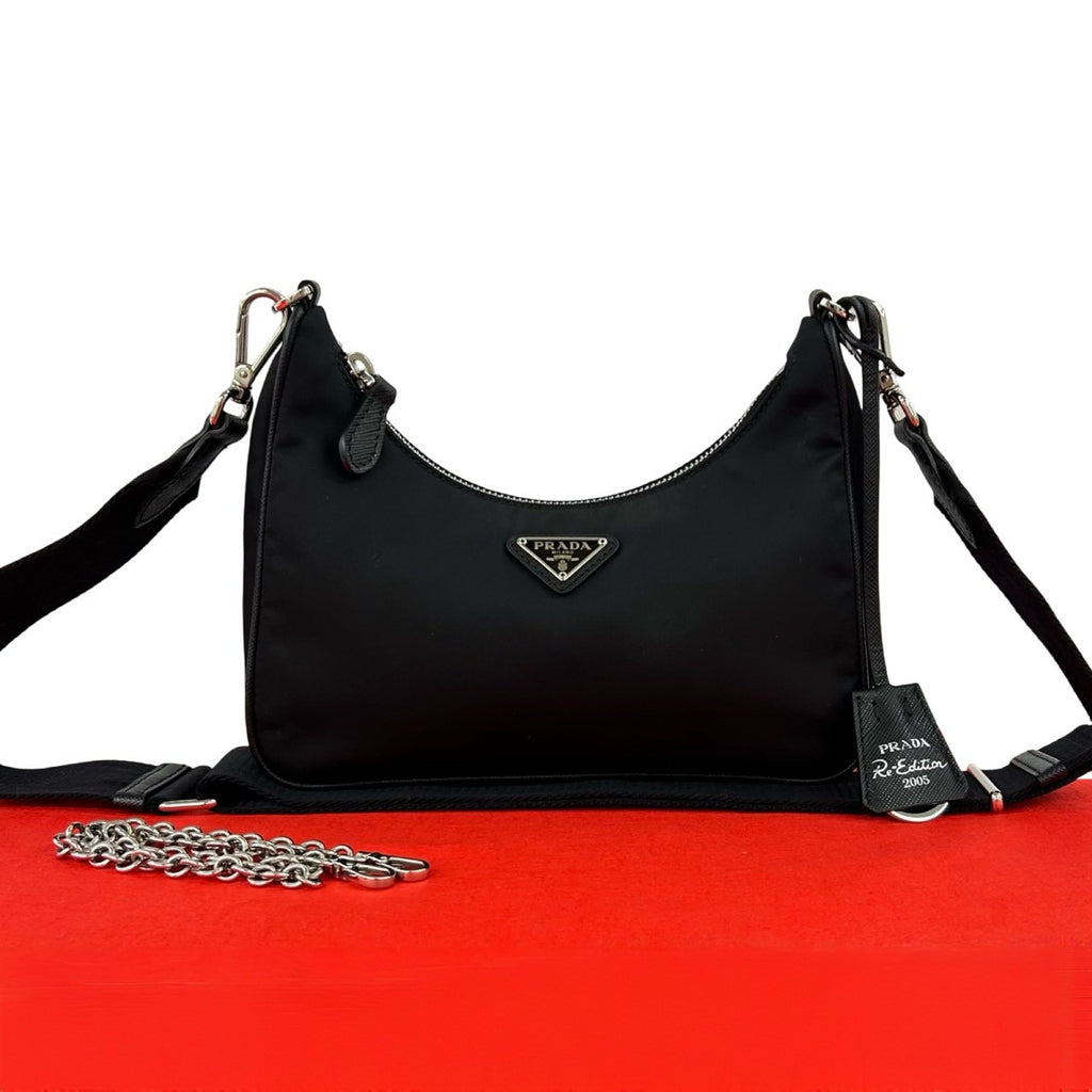 かあか　PRADA プラダ ブラック 黒 Black レディース PRADA プラダ Re-Edition 2005 Re-Nylon ショルダーバッグ – Trip