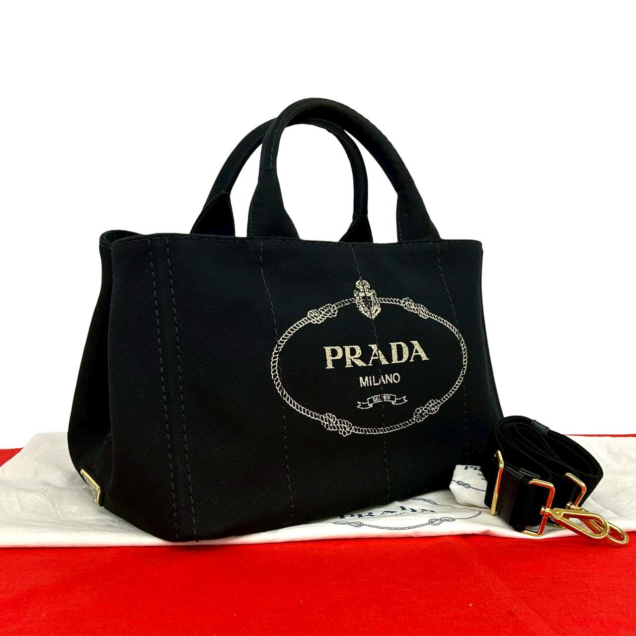 PRADA カナパ PRADA（プラダ） カナパ ビジュー スタッズ 2WAY トート