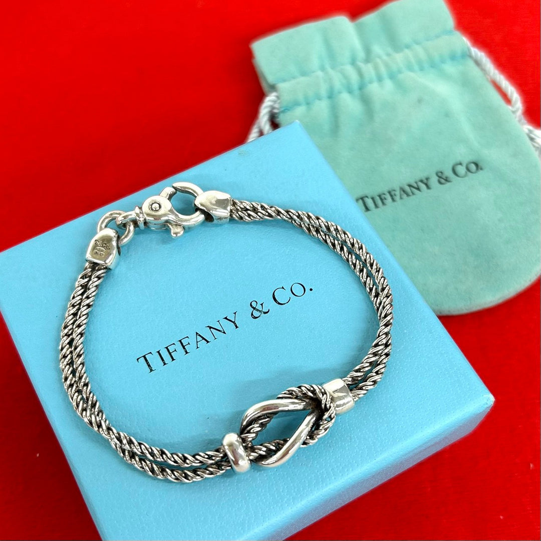 ブレスレット ティファニー ダブルロープ センターノット ブレスレット