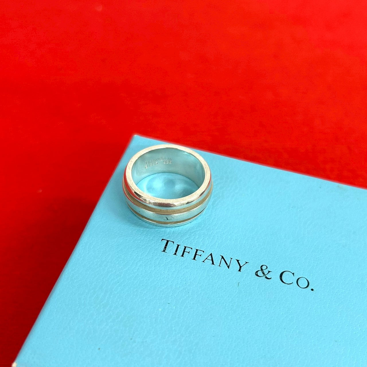 TIFFANY&Co. ティファニー (Vintage) グルーブド ダブルライン リング