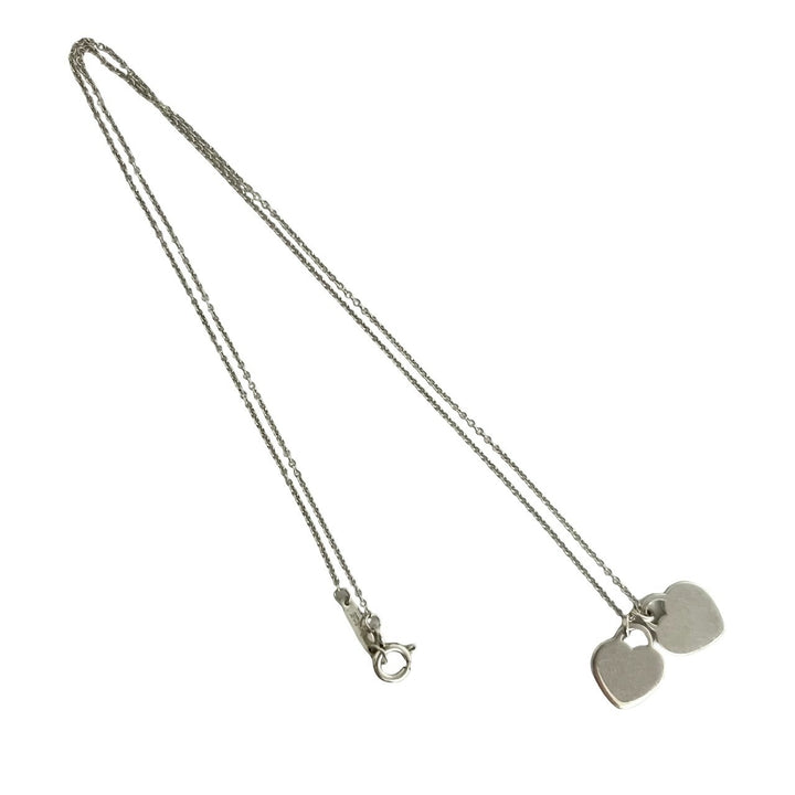 Necklace Tiffany Return Toe Double Heart Blue