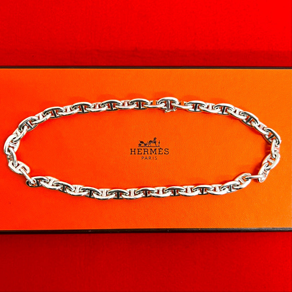 HERMES エルメス マルジェラ期 シェーヌダンクル PM ネックレス 44コマ