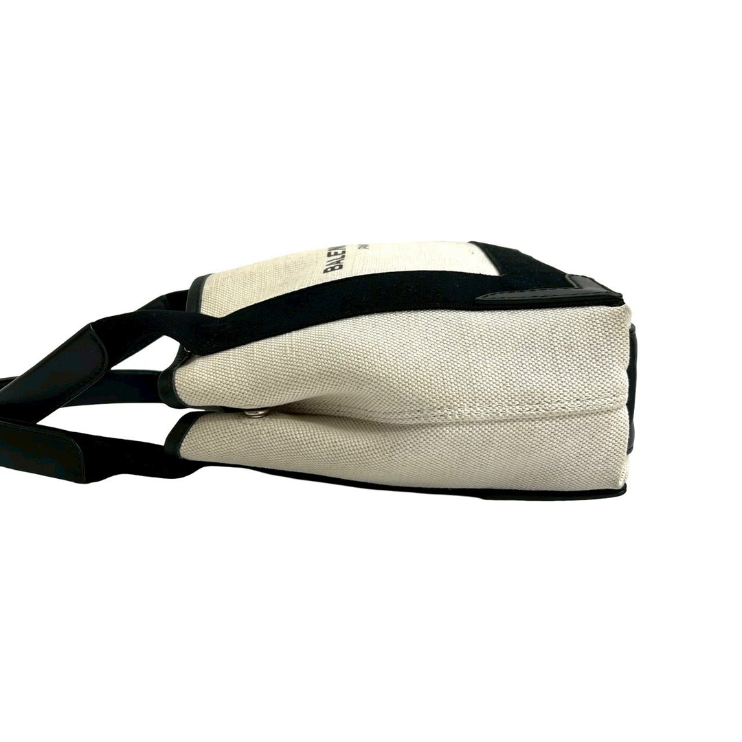 Shoulder bag Balenciaga navy cabas XS