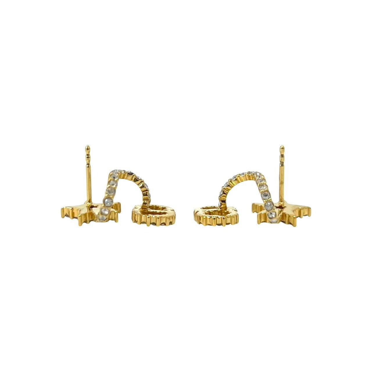 Dior 片耳用ピアス クレールディーリュヌ ディオール コピー クレール ディー リュヌ ピアス クリスタル ハート