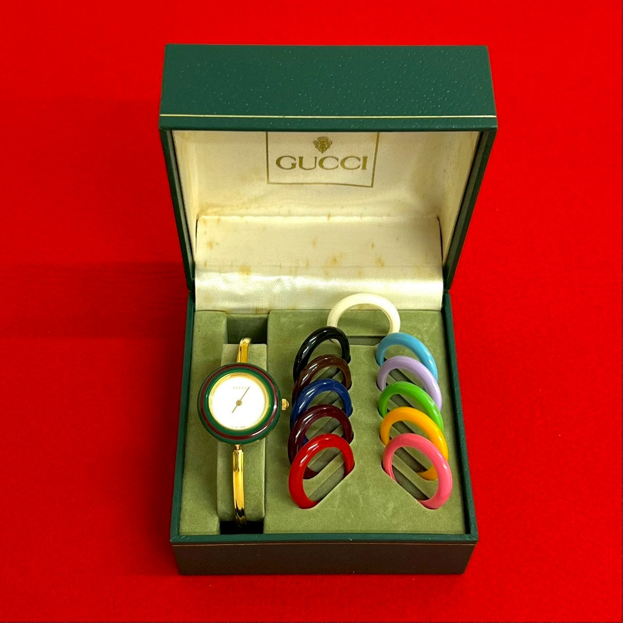 GUCCI チェンジベゼル　時計 楽天市場】T【GUCCI】チェンジベゼル 11/12.2GP Sサイズ クォーツ 電池