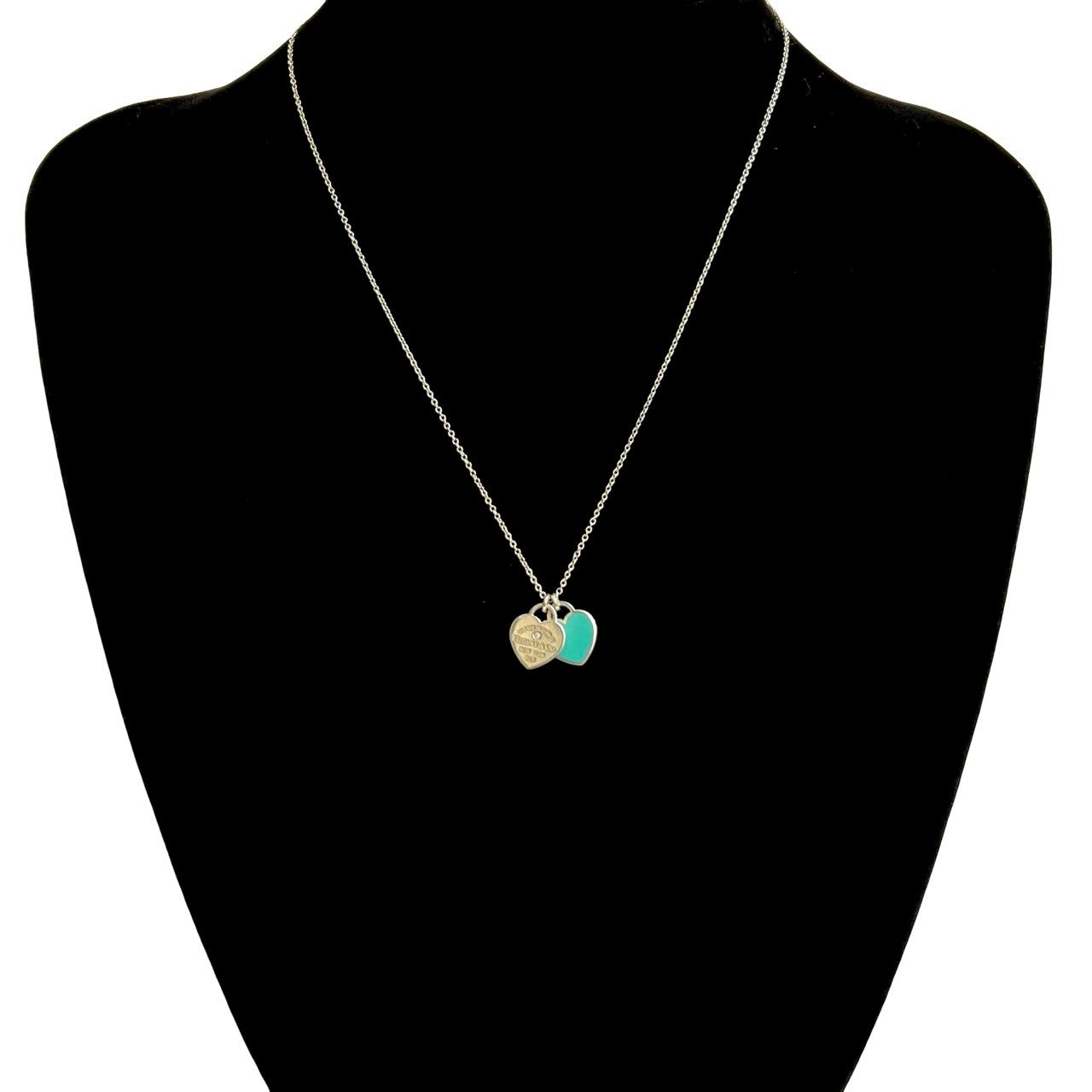 Tiffany & Co. ブルーダブルハート ネックレス TIFFANY&Co. ティファニー リターントゥ ティファニー ブルー ダブル