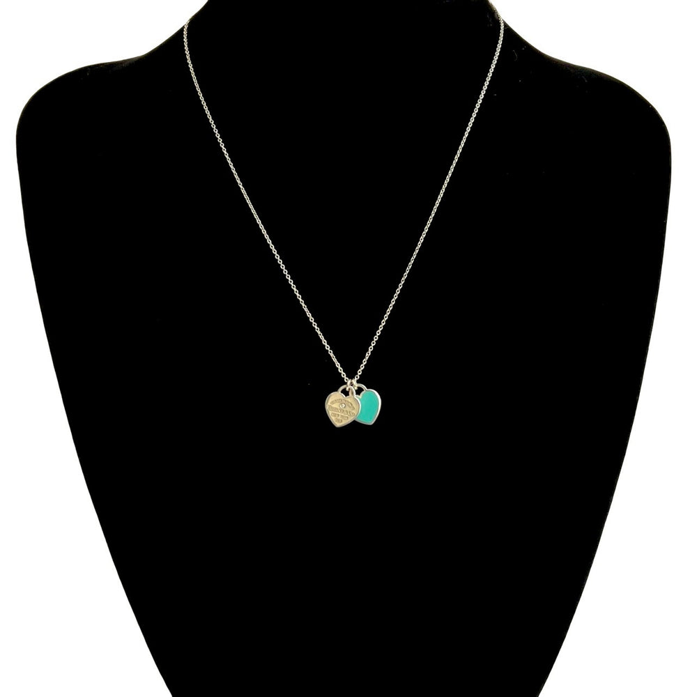 ネックレス ティファニー リターントゥ ティファニー ブルー ダブルハート タグ