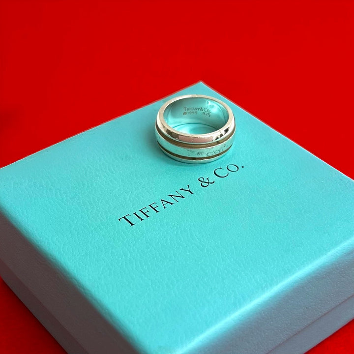Rings Tiffany Grooved Double Line Ring