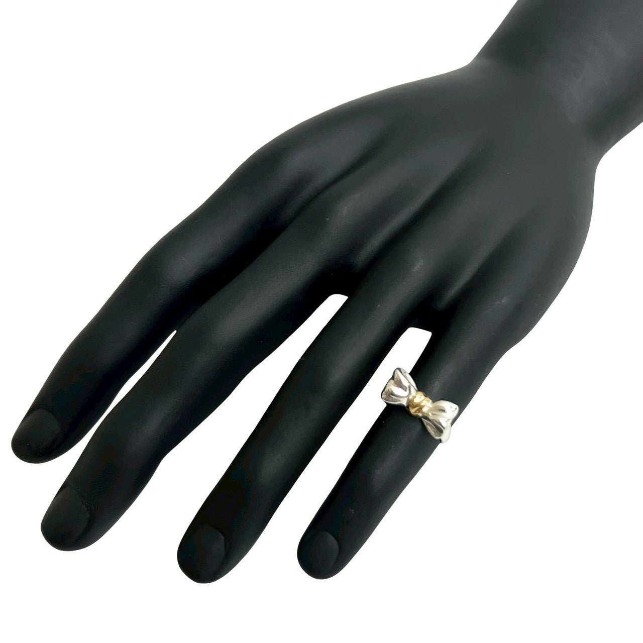 Tiffany ティファニー　リボン　925 K18 コンビリング　8号 TIFFANY&Co.（ティファニー） リボン リング 指輪 約8号 K18YG 4.1g