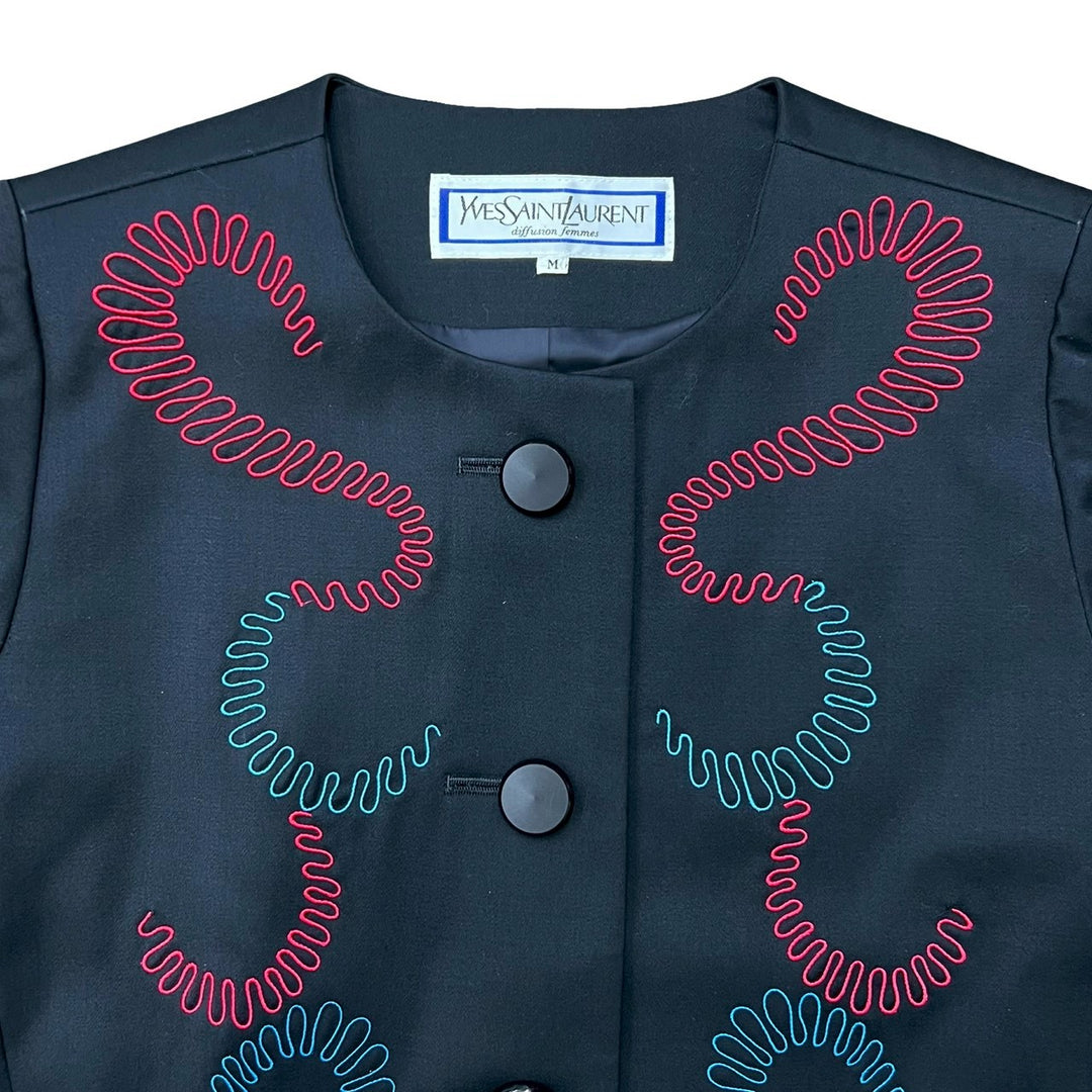 Collarless jacket Yves Saint Laurent