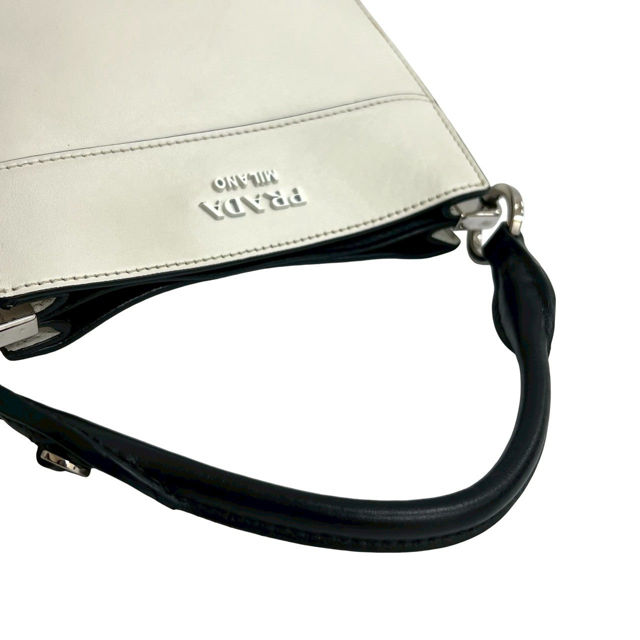 プラダ　ショルダーバッグ　ハラコ　ウール　ニット　肩掛け　マジックテープ　白タグ PRADA - プラダ ショルダーバッグ ハラコ ウール ニット 肩掛け