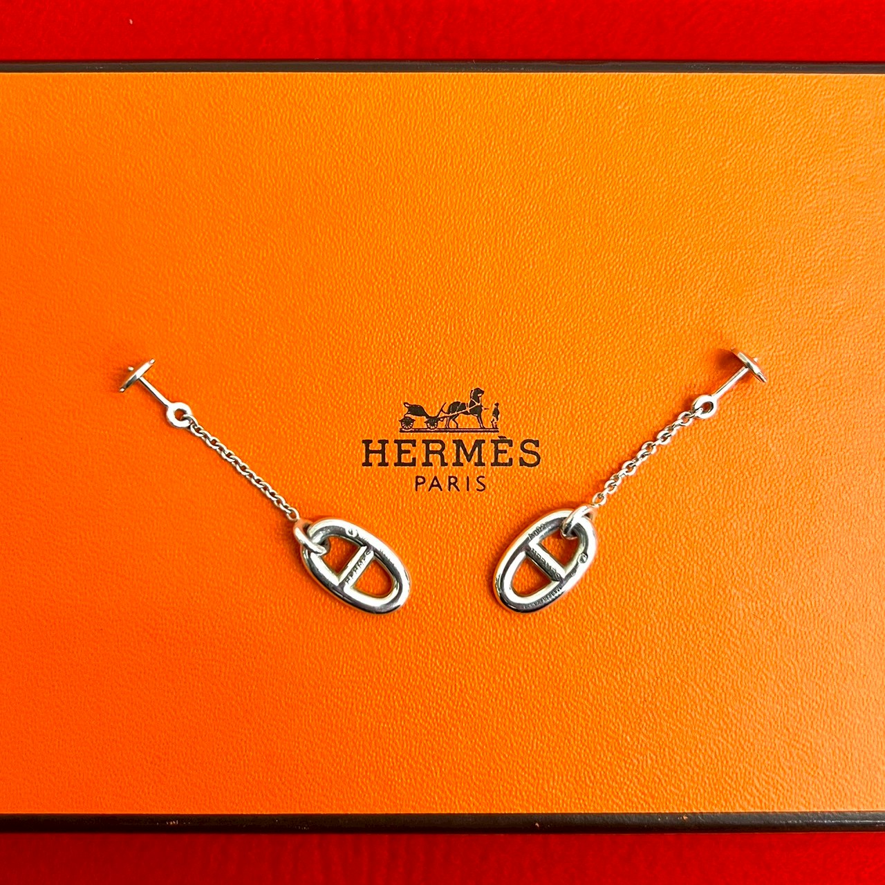 HERMES エルメス シェーヌダンクル ファランドール ピアス – Trip