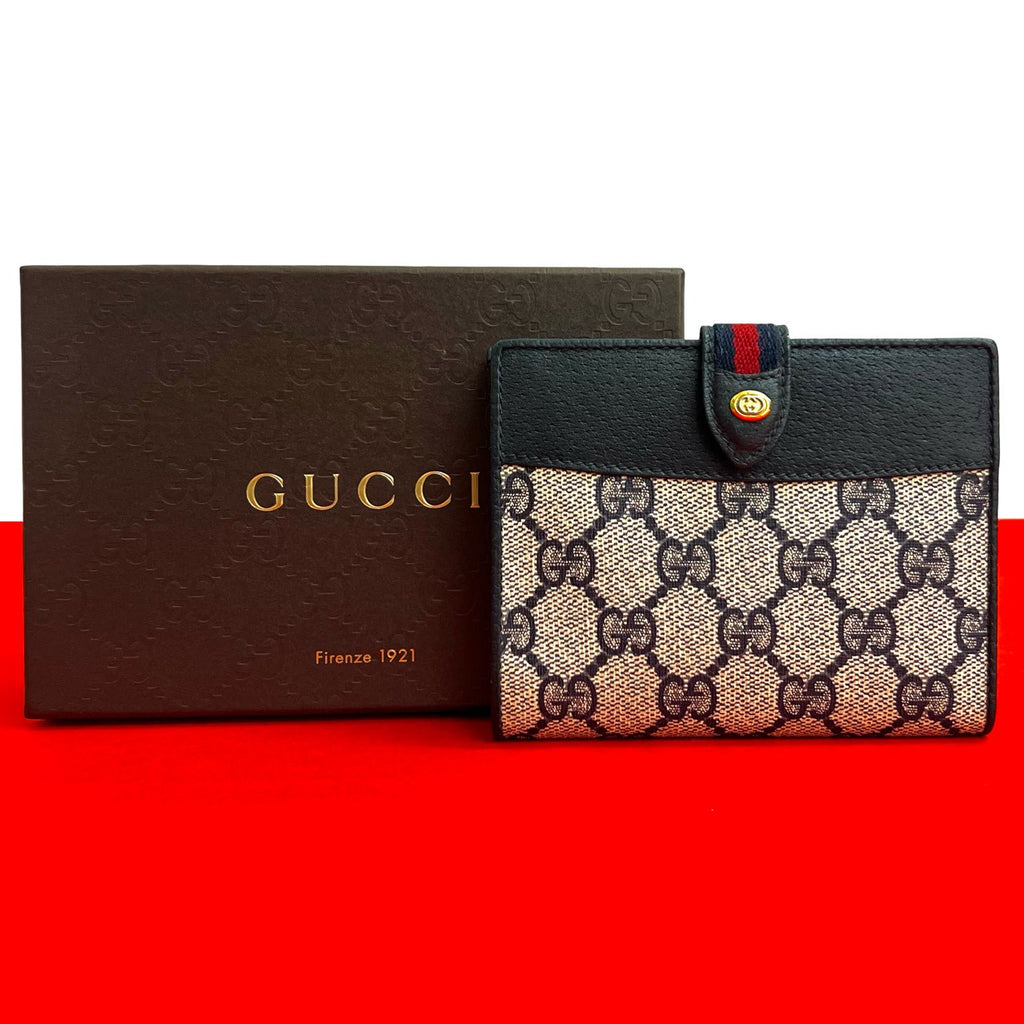 GUCCI 財布　美品 GUCCI（グッチ） レディース 財布 折りたたみ キャンバス地 ジャガード
