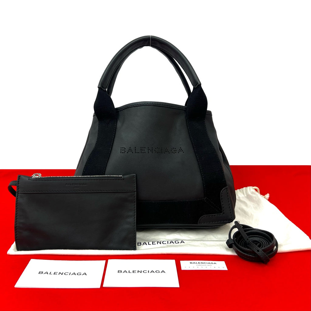 BALENCIAGA Navy Cabas XS Shoulder Bag – Trip