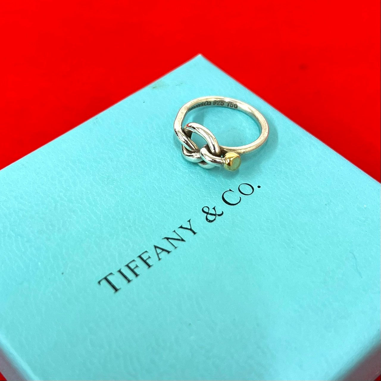 TIFFANY リング 指輪 フック＆アイ ラブノット 925 K18 ティファニー