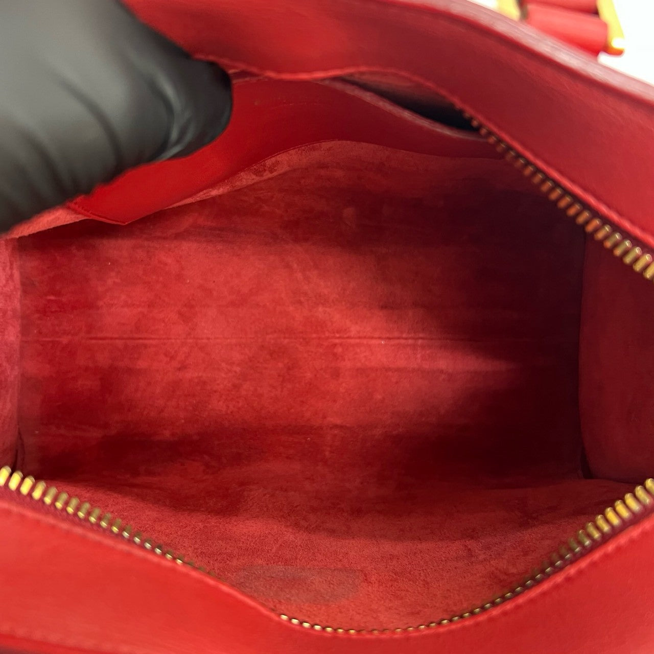 サンローラン ベイビーカバス　ハンドバッグ　ショルダーバッグ 赤 買取】Y・S・L Yves Saint Laurent イヴサンローラン