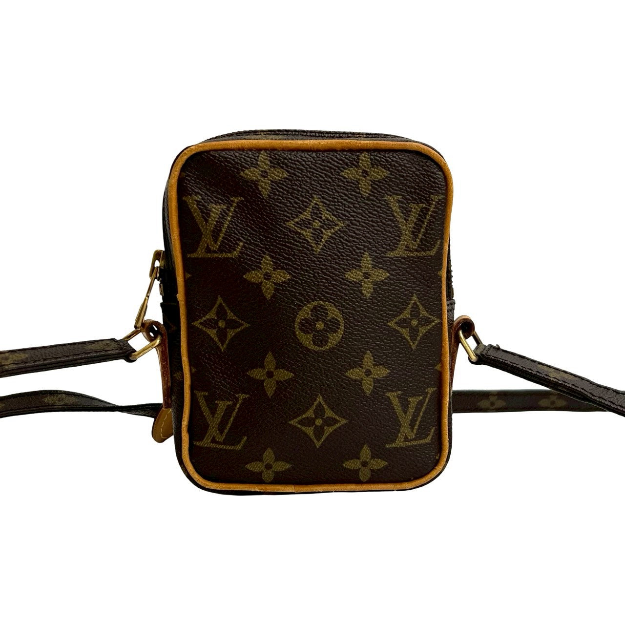 極 美品 LOUIS VUITTON ルイヴィトン ヴィンテージ ミニ ダヌーヴ モノグラム レザー ショルダーバッグ ポシェット ブラウン 199-2 LOUIS VUITTON ルイヴィトン (Vintage) ミニ ダヌーヴ ショルダー