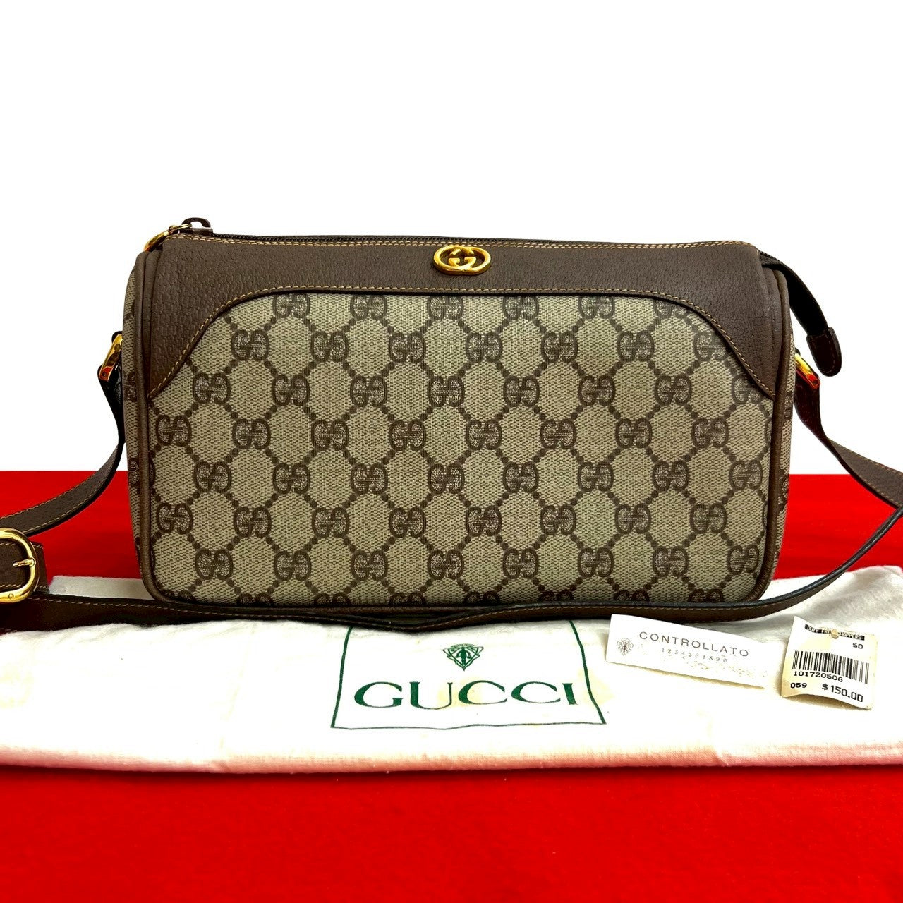 【現状品】GUCCI グッチ VINTAGE ヴィンテージ ショルダーバッグ GUCCI グッチ (Vintage) ショルダーバッグ – Trip