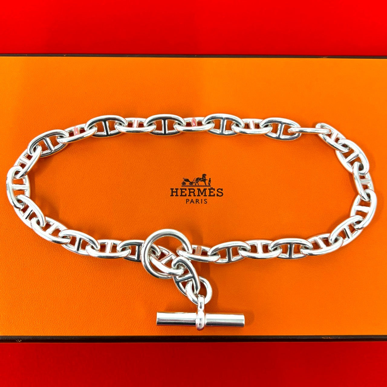 HERMES エルメス シェーヌダンクル GM 29コマ ネックレス – Trip