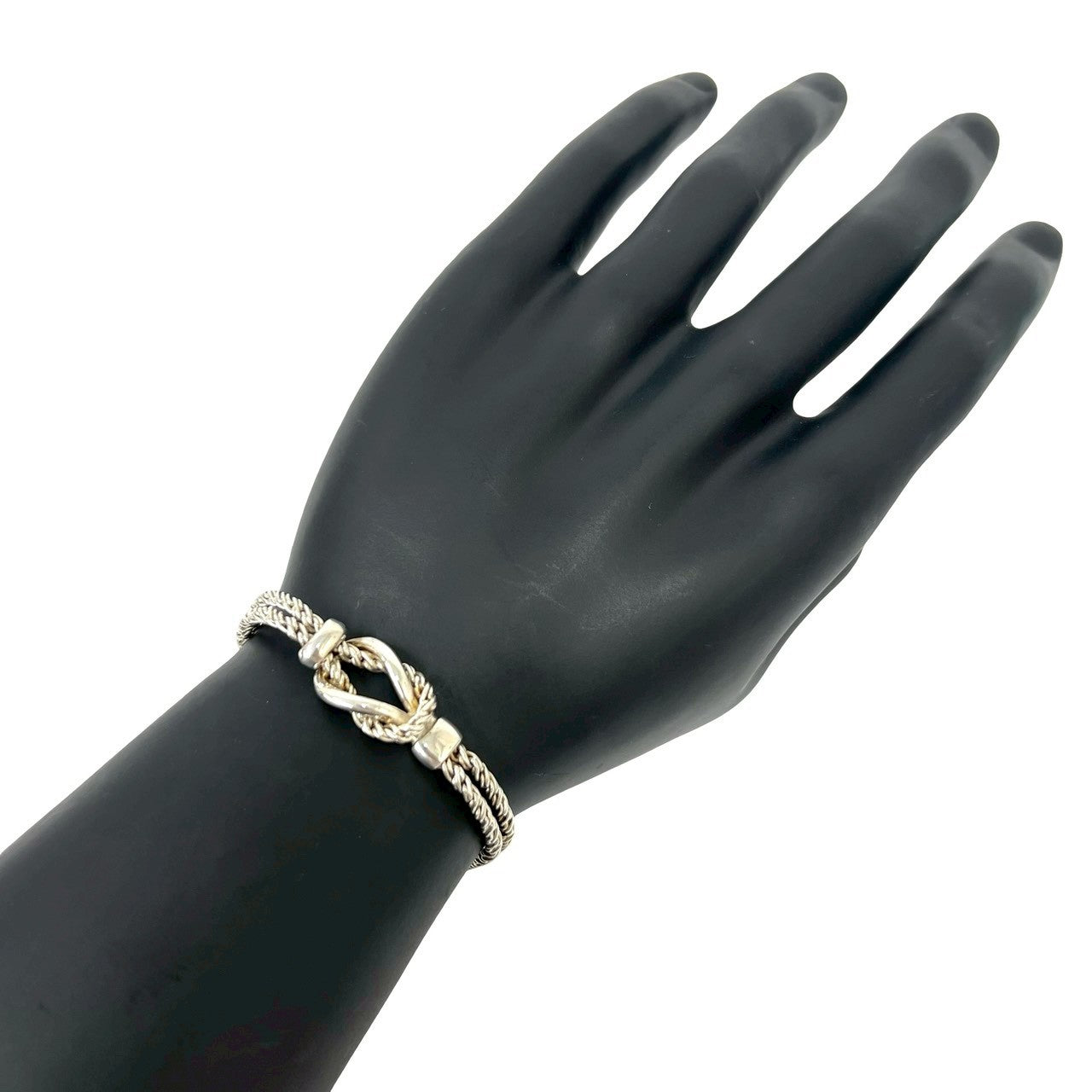 お値下げ不可品 Tiffany ダブルロープ センターノット ブレスレット 