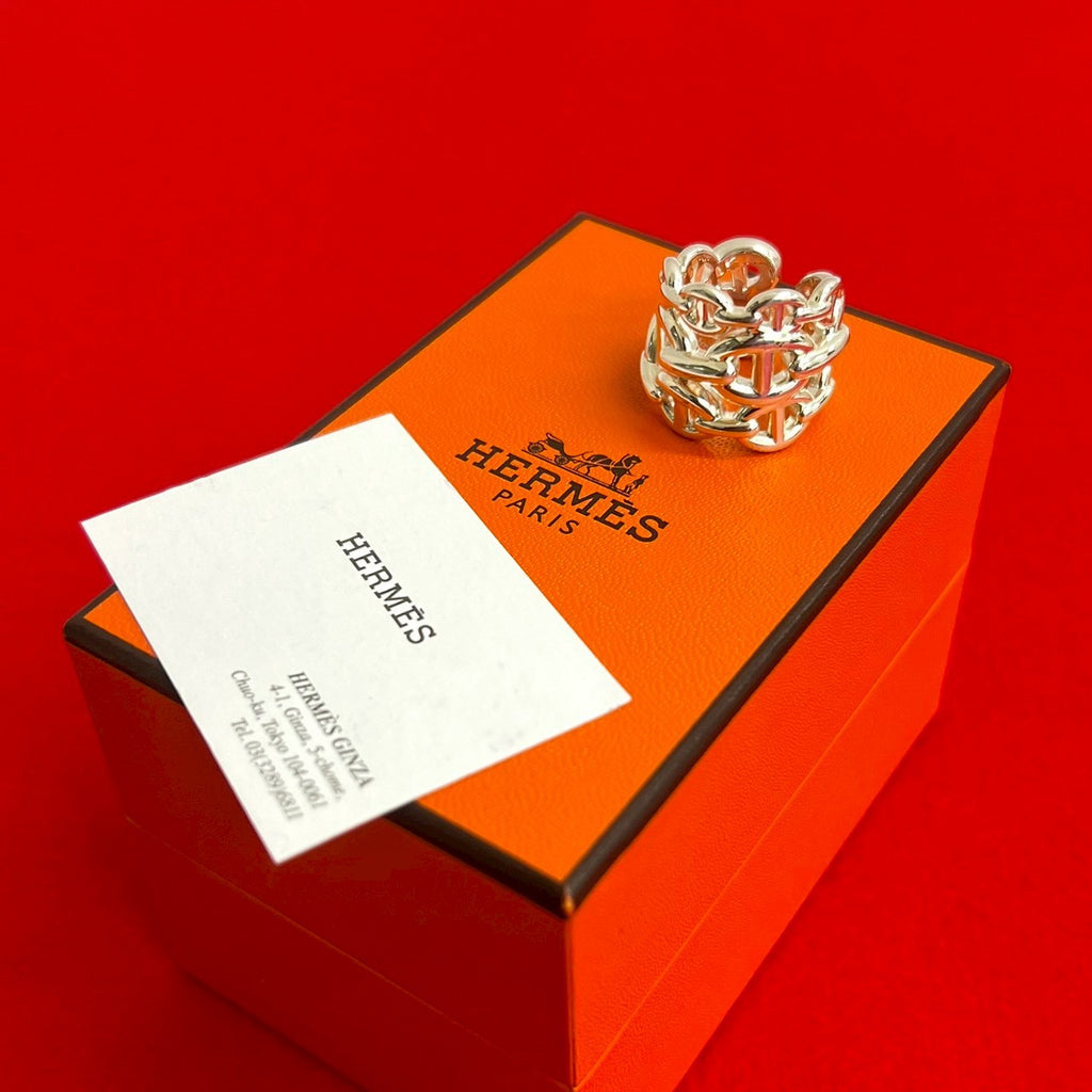 GM リング 7号 HERMES エルメス シェーヌダンクル アンシェネGM リング 指輪 – Trip