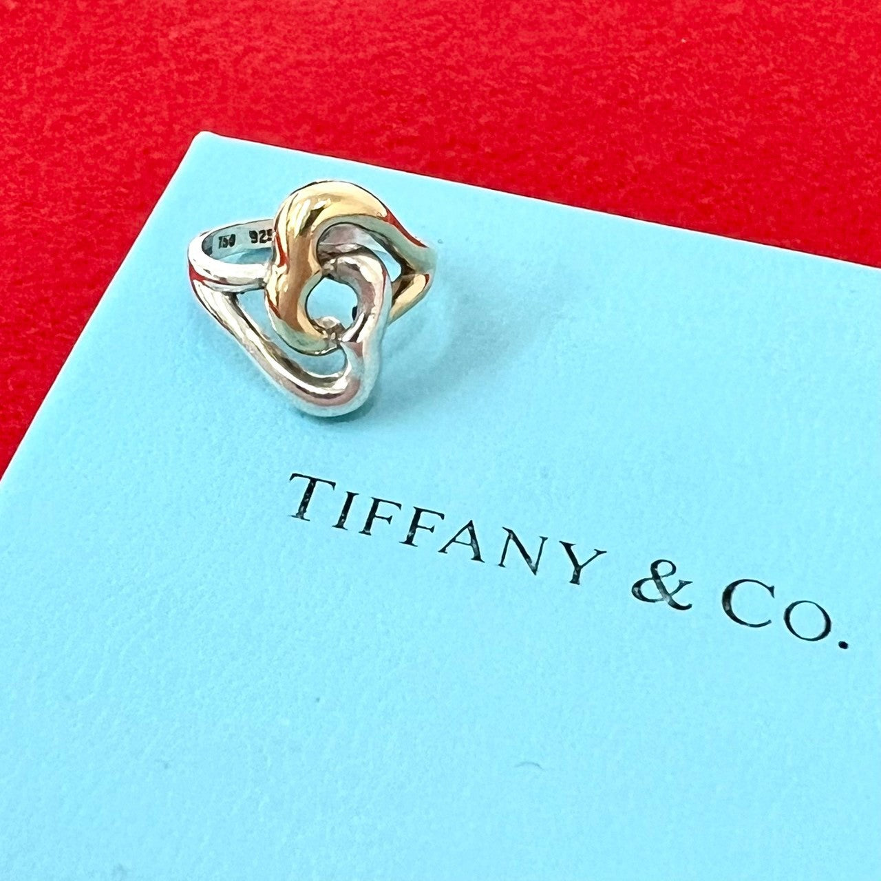 TIFFANY&Co. ティファニー (Vintage) ダブルハート コンビ リング 指輪