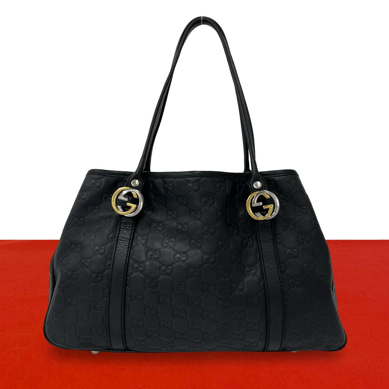 GUCCI グッチ トートバッグ ハンドバッグ ツインズ スーキー ロゴ金具 