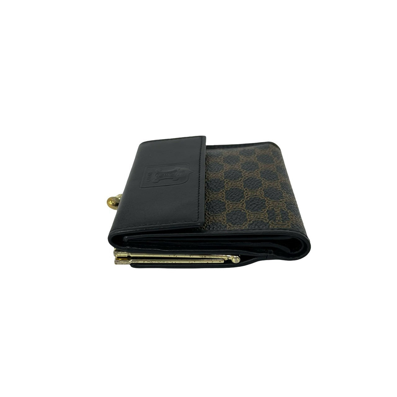 美品 セリーヌ 三つ折り財布 金具 ブラック 黒 レザー ヴィンテージ CELINE セリーヌ (Vintage) 三つ折り財布 – Trip