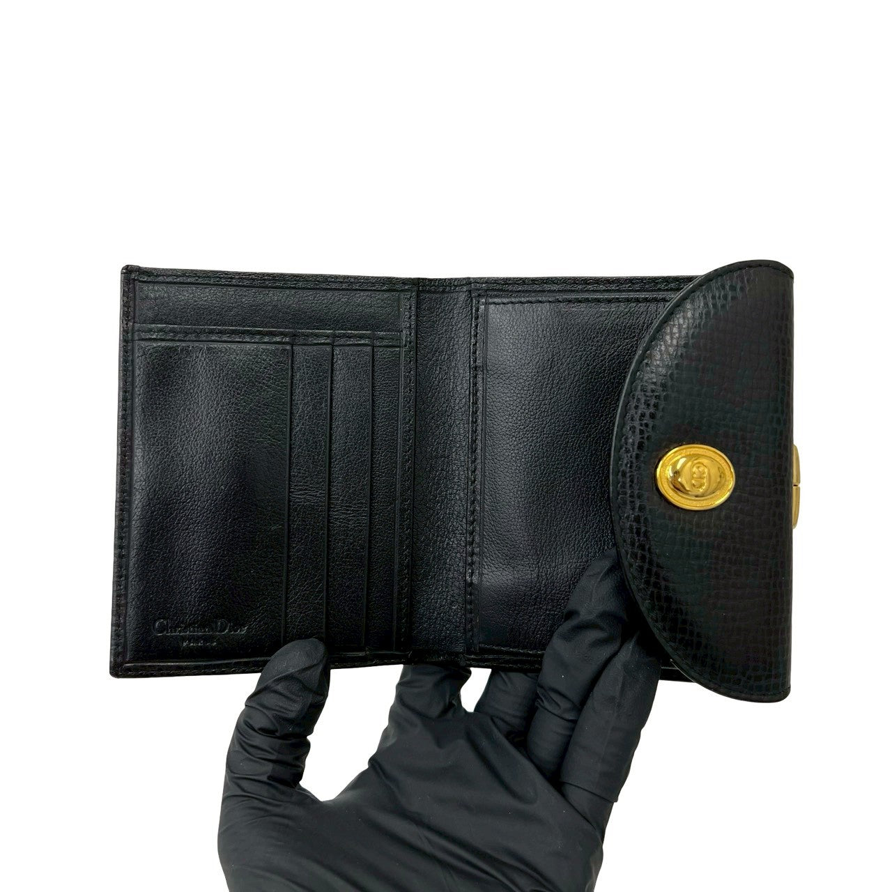 た*ト様 Dior ブラック 三つ折り財布 Christian Dior ディオール (Vintage) 三つ折り財布 – Trip