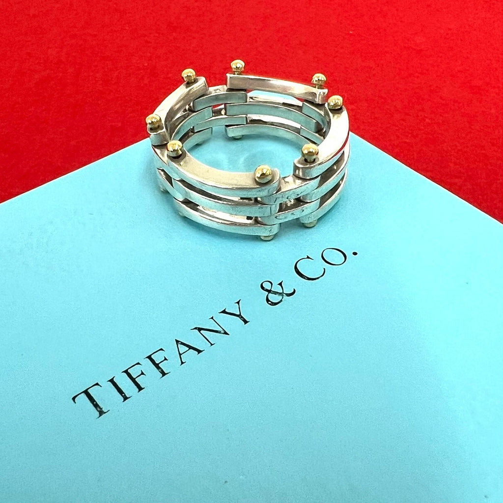 TIFFANY&Co. ティファニー (Vintage) ゲート リング 925 K18 750 指輪