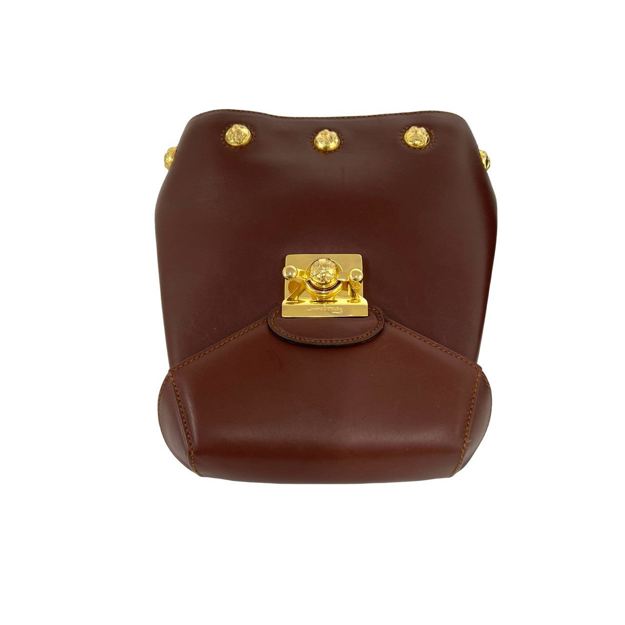 Salvatore Ferragamo 巾着型 リュック レザー×ラタン Salvatore Ferragamo サルヴァトーレフェラガモ リュックサック – Trip