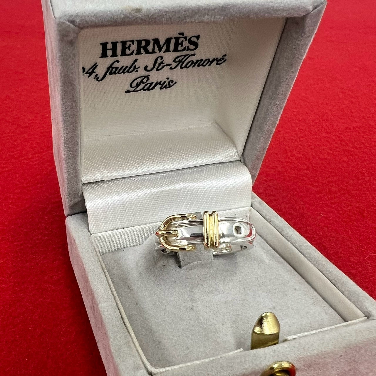 HERMES エルメス (Vintage) サンチュール リング 指輪 11号 925 K18