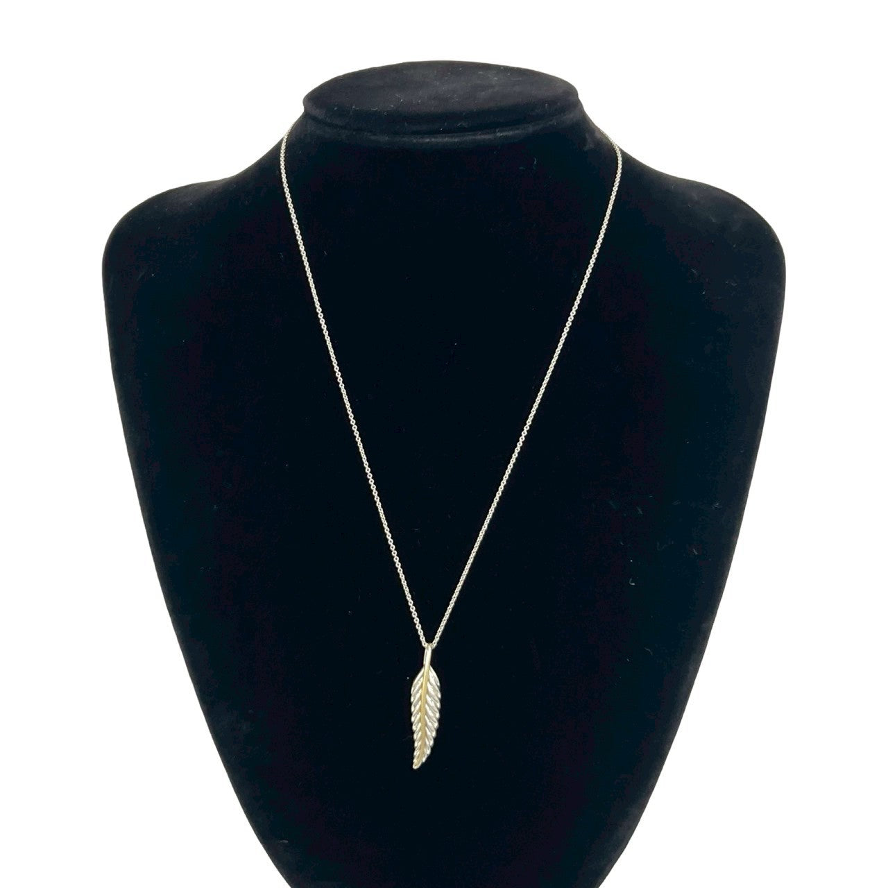 ティファニー　ヘキサゴナルネックレス TIFFANY&Co. ティファニー (Vintage) フェザー ネックレス 925 K18