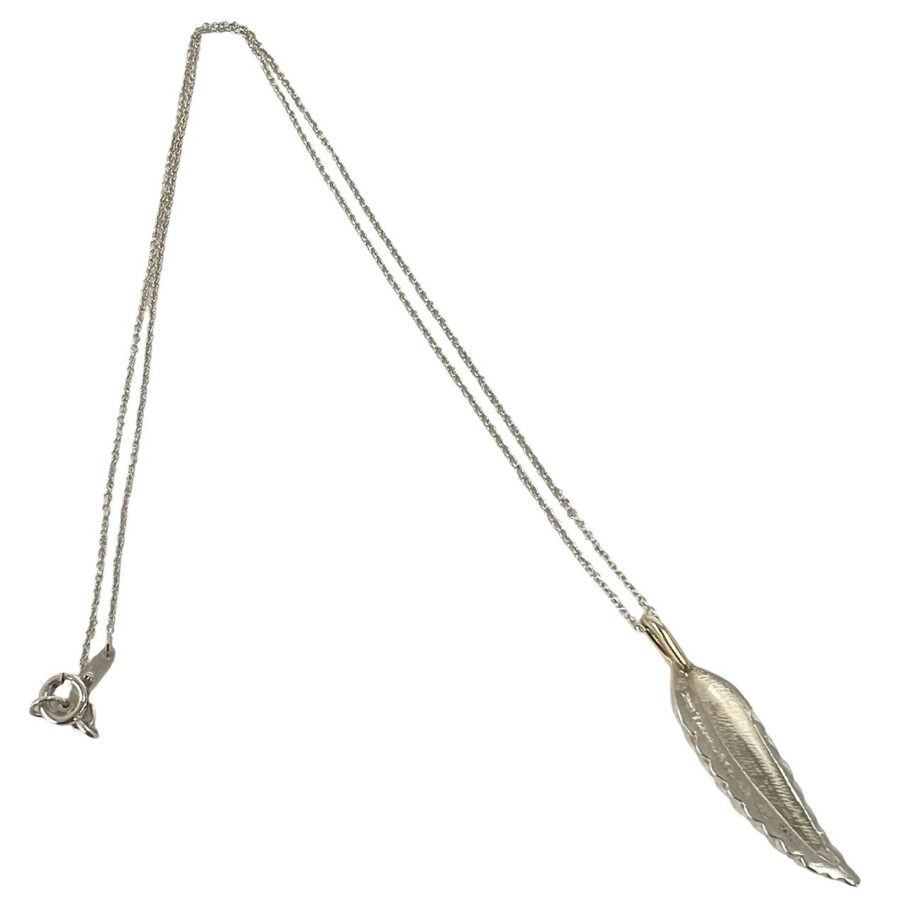 TIFFANY&Co. ティファニー (Vintage) フェザー ネックレス 925 K18