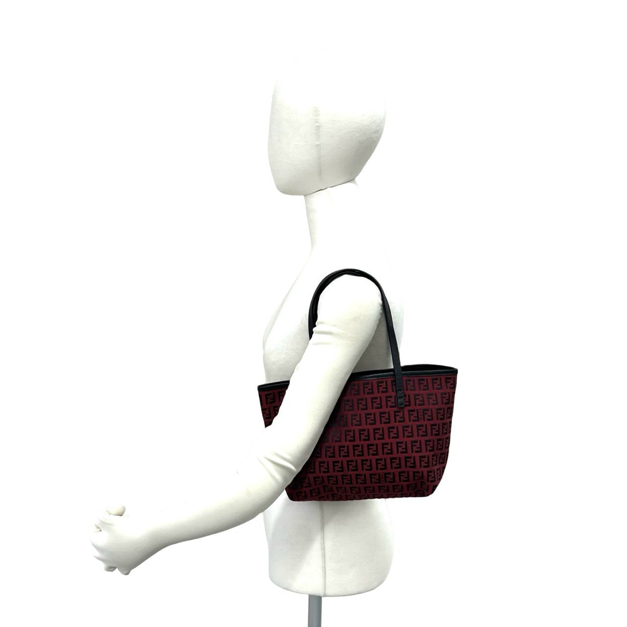 FENDI フェンディ トートバッグ フェルト生地　グリーン レッド35×30 FENDI フェンディ (Vintage) トートバッグ – Trip