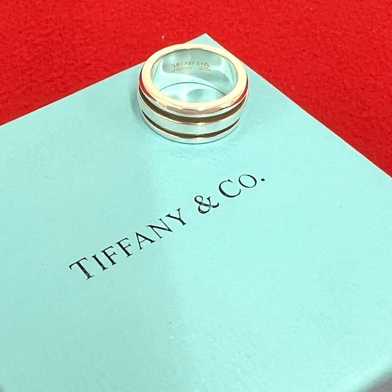 TIFFANY&Co. ティファニー (Vintage) グルーブド ダブルライン リング