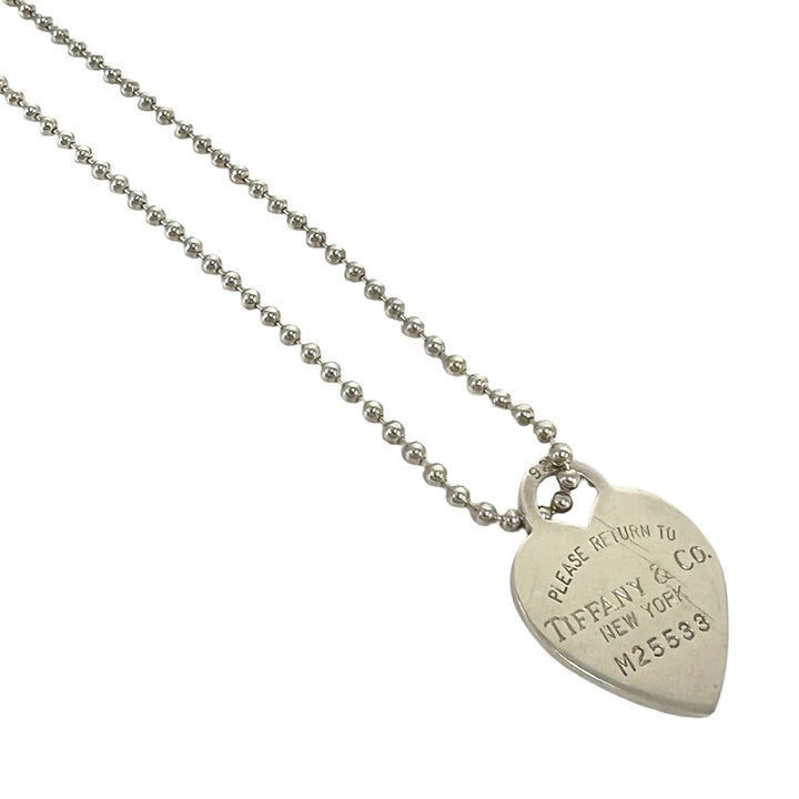 Necklace Tiffany Return Toe Heart Tag Ball Chain Necklace